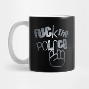 Fuck the police metal finger Mug